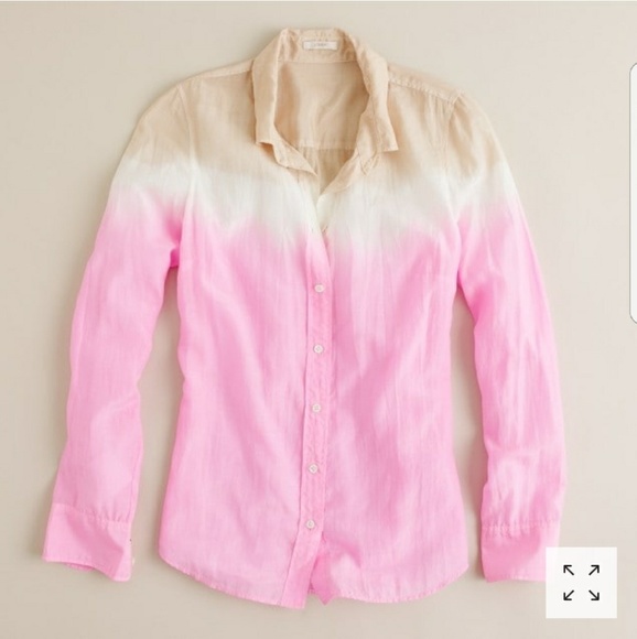 J. Crew Tops - J. Crew Tie-Dye Perfect Button Down Shirt